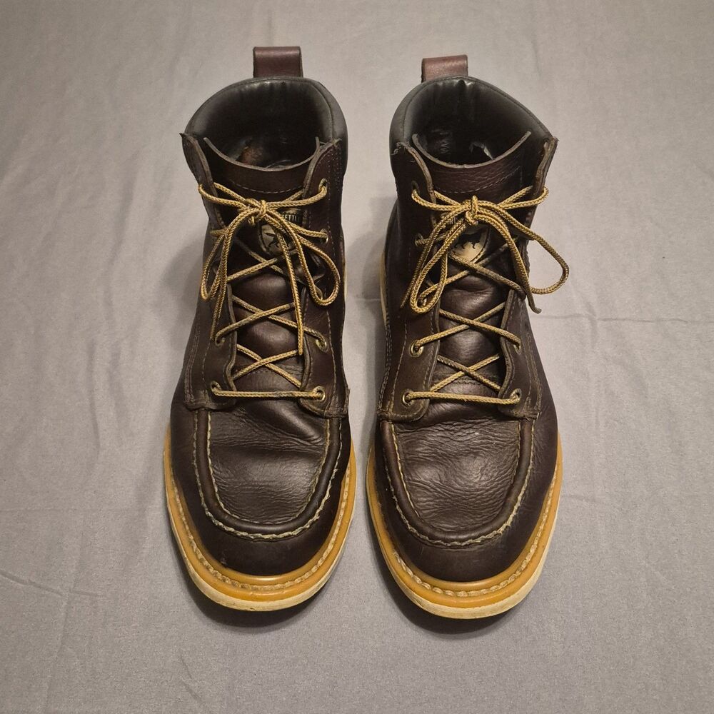 Irish Setter 6" Ashby Work Boots Men Size 10 Brown Leather Soft Moc Toe 83605